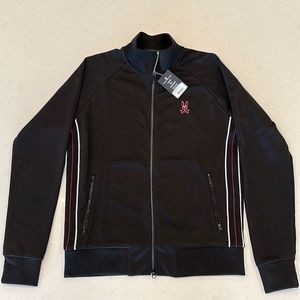 Black Psycho Bunny Track Jacket, Men’s size 4 (small)